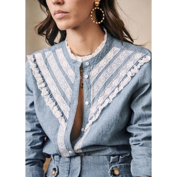 🦄SOLD🦄 NWOT Sezane | Laure Shirt - Picture 13 of 16